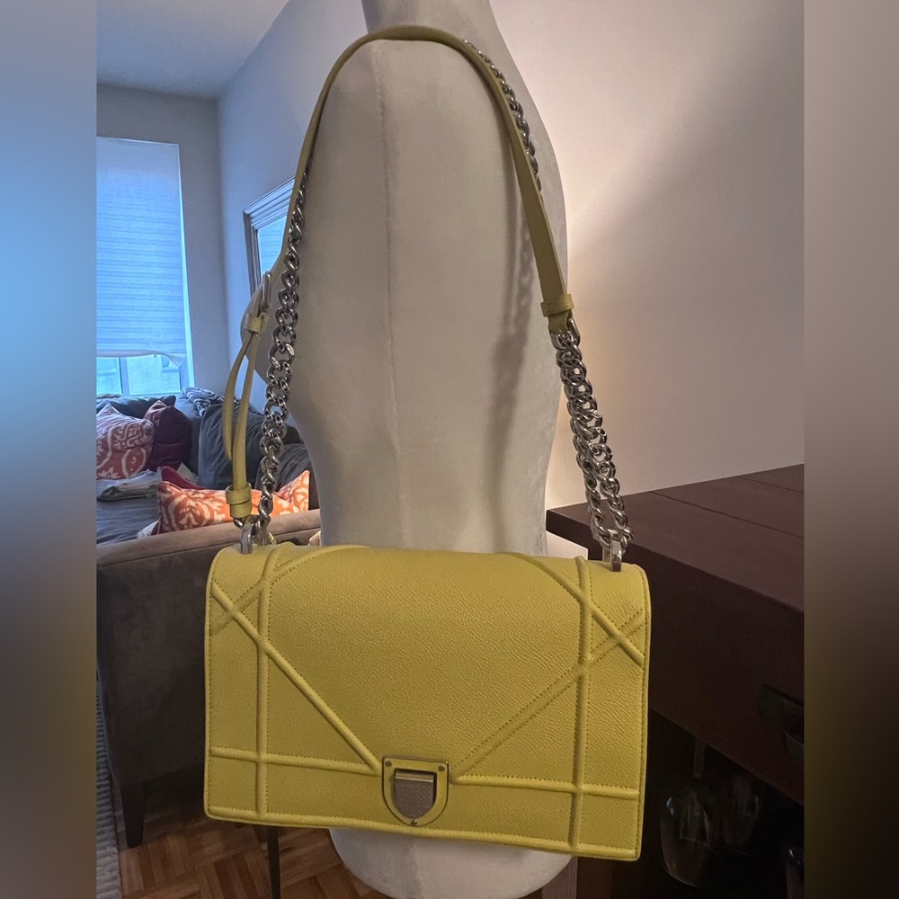 Christian Dior Citron Diorama Small Lambskin Bag - Picture 8 of 13
